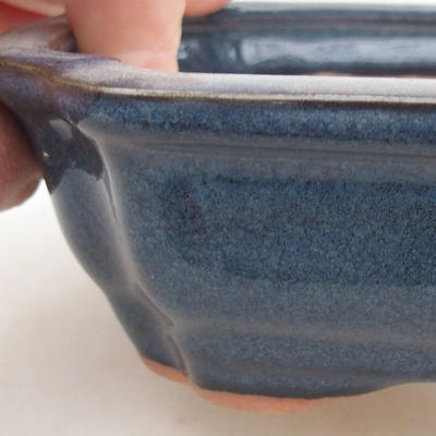 Keramische Bonsai-Schale 15 x 11,5 x 4,5 cm, Farbe blau - 2