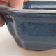 Keramische Bonsai-Schale 15 x 11,5 x 4,5 cm, Farbe blau - 2/4
