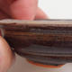Keramik Bonsai Schüssel 8 x 8 x 2 cm, braune Farbe - 2/3