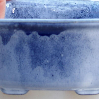 Bonsaischale aus Keramik 12 x 9 x 5 cm, Farbe blau - 2