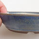 Keramik Bonsaischale 12 x 12 x 3 cm, Farbe blau - 2/3