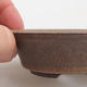 Keramik Bonsai Schüssel 10,5 x 10,5 x 3 cm, braune Farbe - 2/3