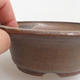 Keramik Bonsai Schüssel 11 x 11 x 4 cm, braune Farbe - 2/3