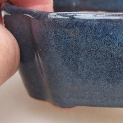 Keramische Bonsai-Schale 10 x 7,5 x 3,5 cm, Farbe blau - 2