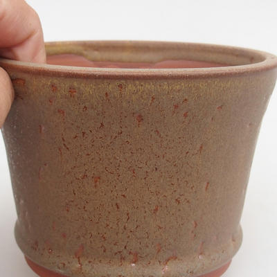 Keramik Bonsaischale 11,5 x 11,5 x 8 cm, Farbe braun - 2