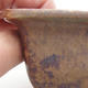 Keramische Bonsai-Schale 9 x 9 x 5,5 cm, braune Farbe - 2/4