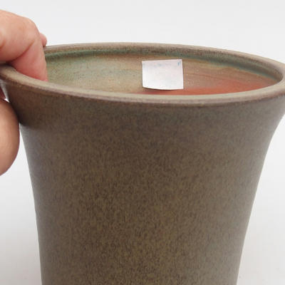 Keramik Bonsai Schüssel 13 x 13 x 12 cm, Farbe grau - 2