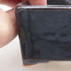 Keramische Bonsai-Schale 8 x 8 x 4,5 cm, Farbe schwarz - 2/4