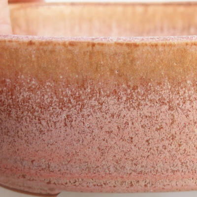 Bonsaischale aus Keramik 12 x 8,5 x 4 cm, Farbe pink - 2