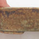 Keramische Bonsai-Schale 12,5 x 9,5 x 3 cm, Farbe braun-grün - 2. Qualität - 2/4