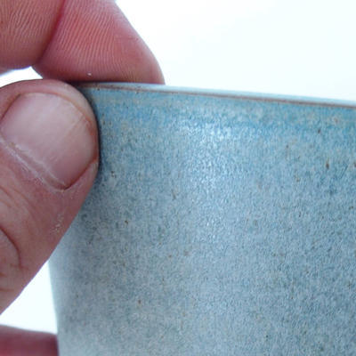 Keramik Bonsai Schüssel 11,5 x 11,5 x 8 cm Farbe blau - 2