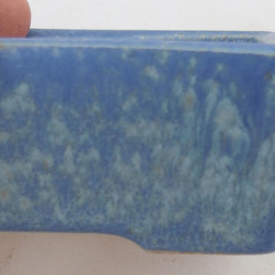 Keramik Bonsai Schüssel 9,5 x 7 x 3,5 cm, Farbe blau - 2. Qualität - 2