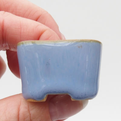 Mini-Bonsaischale 3,5 x 3,5 x 2,5 cm, Farbe blau - 2