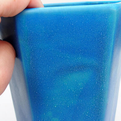 Bonsaischale aus Keramik 12,5 x 11 x 17 cm, Farbe blau - 2