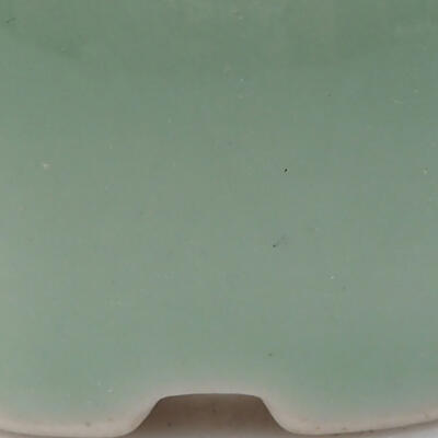Keramik-Bonsaischale 4 x 4 x 3 cm, Farbe grün - 2