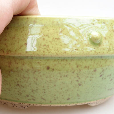 Bonsaischale aus Keramik 17 x 17 x 7,5 cm, Farbe grün - 2