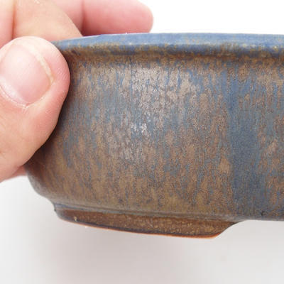 Keramik Bonsai Schüssel 19 x 15 x 4,5 cm, braun-blaue Farbe - 2