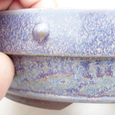 Bonsaischale aus Keramik 18,5 x 18,5 x 5,5 cm, Farbe Blau - 2