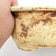 Keramik Bonsai Schüssel 25 x 21 x 7,5 cm, braun-gelbe Farbe - 2/4