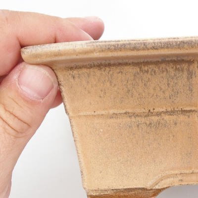 Keramik Bonsai Schüssel 19 x 14 x 8 cm, braun-beige Farbe - 2
