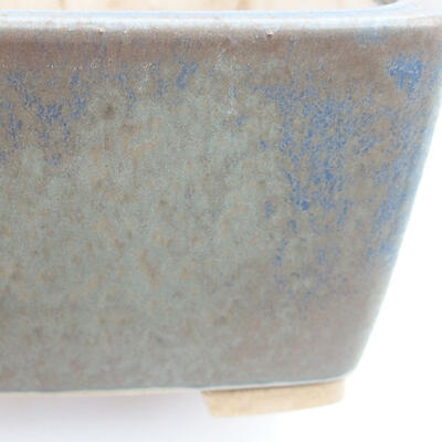 Keramik-Bonsaischale 9,5 x 9,5 x 6,5 cm, Farbe Blau - 2