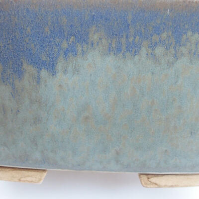 Keramik-Bonsaischale 12 x 12 x 8 cm, Farbe Blau - 2
