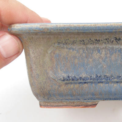 Keramik Bonsai Schüssel 17 x 12 x 5,5 cm, braun-blaue Farbe - 2