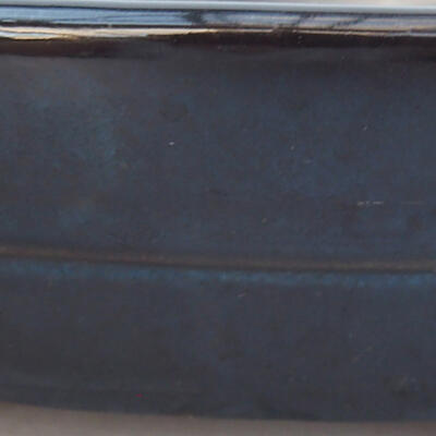 Keramik-Bonsaischale 13,5 x 10,5 x 4 cm, Farbe schwarz - 2
