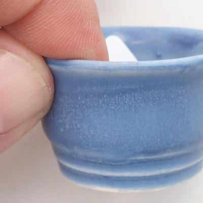 Mini Bonsai Schüssel 4 x 4 x 2,5 cm, Farbe blau - 2