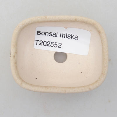 Mini Bonsai Schüssel 6 x 4,5 x 2,5 cm, beige Farbe - 2