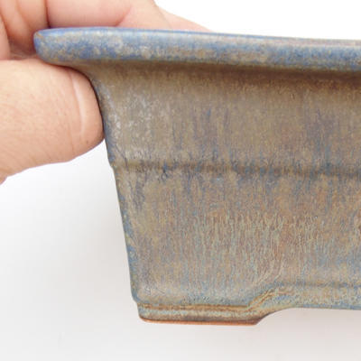 Bonsaischale aus Keramik 2. Wahl - 19,5 x 14 x 7,5 cm, Farbe braun-blau - 2