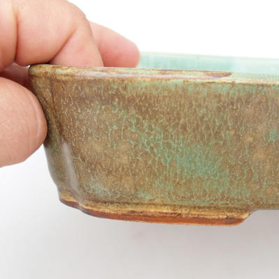 Keramik Bonsaischale 2. Wahl - 23,5 x 17 x 4,5 cm, braun-grüne Farbe - 2