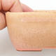 Bonsaischale aus Keramik 2. Wahl - 16 x 10 x 5,5 cm, Farbe braun-pink - 2/4
