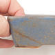Bonsaischale aus Keramik 2. Wahl - 12 x 9 x 3,5 cm, Farbe braun-blau - 2/4
