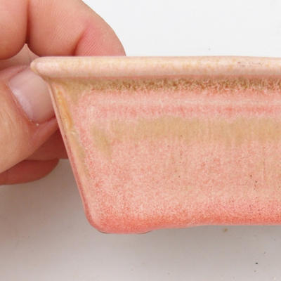 Keramik Bonsai Schüssel 2. Wahl - 12 x 8 x 4 cm, rosa Farbe - 2