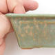 Keramik Bonsaischale 2. Wahl - 12 x 8 x 4 cm, braun-grüne Farbe - 2/4