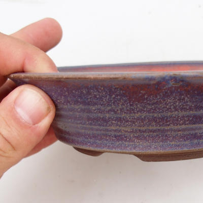 Keramik Bonsai Schüssel 2. Wahl - 16 x 16 x 4 cm, blaue Farbe - 2