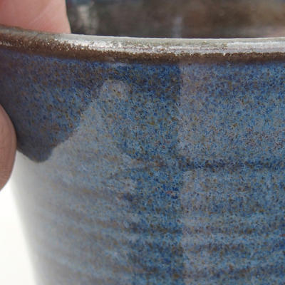 Keramische Bonsai-Schale 9,5 x 9,5 x 8 cm, Farbe blau - 2