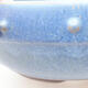 Keramische Bonsai-Schale 22 x 22 x 7 cm, Farbe blau - 2/4