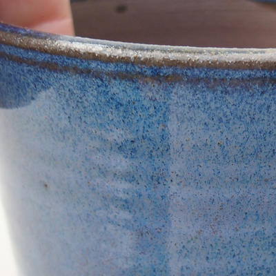 Keramische Bonsai-Schale 10 x 10 x 8,5 cm, Farbe blau - 2