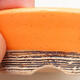 Bonsaischale aus Keramik 6 x 6 x 2,5 cm, Farbe orange - 2/3