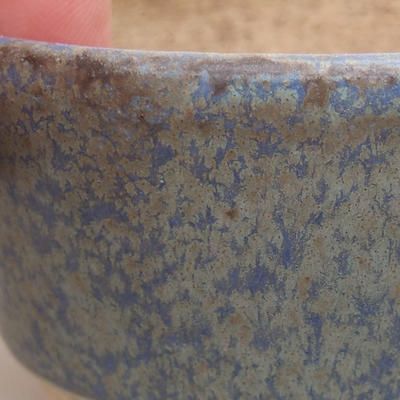 Keramische Bonsai-Schale 7,5 x 6,5 x 3,5 cm, Farbe blau - 2