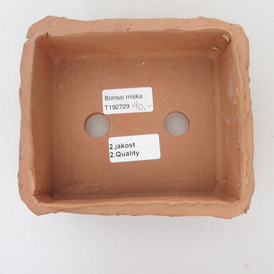 Keramik Bonsai Schüssel 15 x 13 x 6 cm, braune Farbe - 2. Qualität - 2
