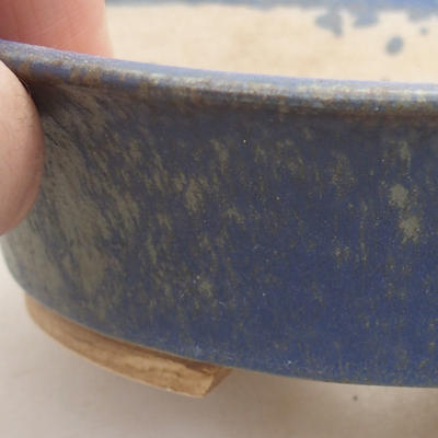 Keramische Bonsai-Schale 14 x 12 x 3,5 cm, Farbe blau - 2