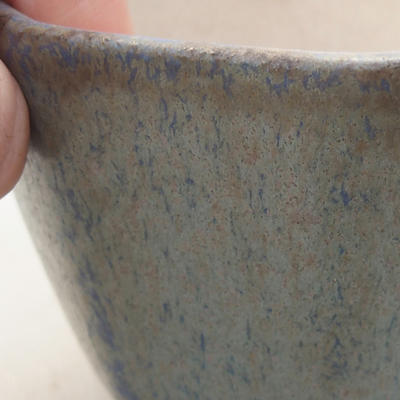 Keramische Bonsai-Schale 8,5 x 8,5 x 5,5 cm, Farbe blau - 2