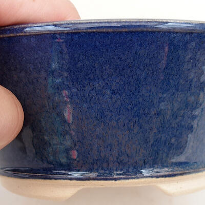 Bonsaischale aus Keramik 14,5 x 14,5 x 6 cm, Farbe blau - 2