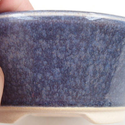Bonsaischale aus Keramik 12 x 12 x 4,5 cm, Farbe blau - 2