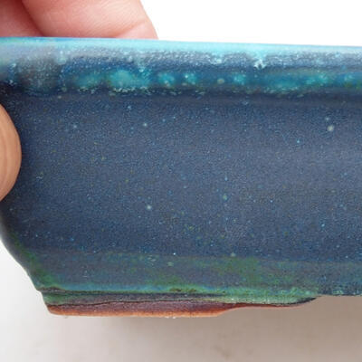 Bonsaischale aus Keramik 18 x 13,5 x 4,5 cm, Farbe blau - 2