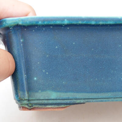 Bonsaischale aus Keramik 17 x 12,5 x 6,5 cm, Farbe blau - 2