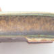 Keramische Bonsai-Schale 12,5 x 11 x 2 cm, Farbe braun-grün - 2/4
